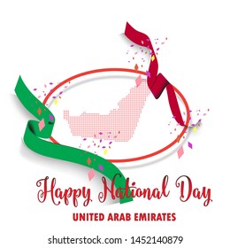 vector set of design elements labels badges on the theme of independence Day of the United Arab Emirates. happy national day