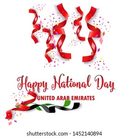vector set of design elements labels badges on the theme of independence Day of the United Arab Emirates. happy national day