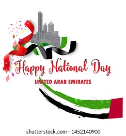 vector set of design elements labels badges on the theme of independence Day of the United Arab Emirates. happy national day