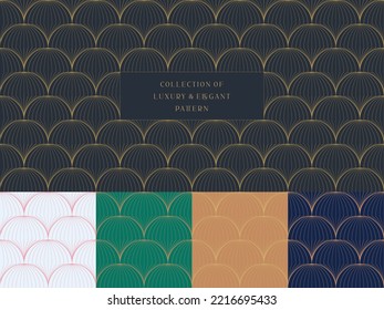 Vector set of design elements, labels, and frames for packaging for luxury products in trendy linear style.