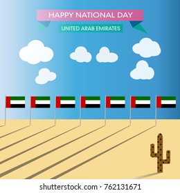 vector set of design elements labels badges on the theme of independence Day of the United Arab Emirates. happy national day