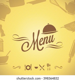 Vector set of design elements for the menu 