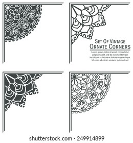 Vector set of design elements: Ornate Corners