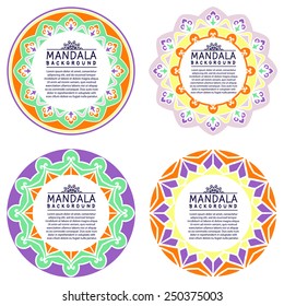 Vector set of design elements: Ornate Circle Frames