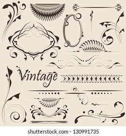 Vector set: design elements and page decoration