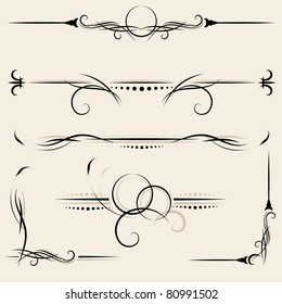 vector set: design elements and page decoration