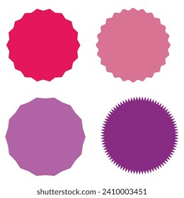 Vector set of design elements, patches and stickers with copy space for text - abstract background elements for branding, packaging, prints and social media posts