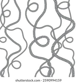 Vector set design elements with rope. Vector rope .