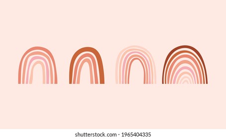 Vector set of design elements and shapes for abstract backgrounds and modern art - boho prints and posters
