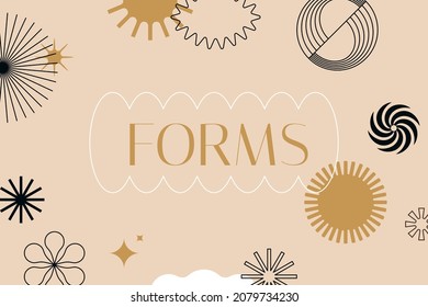 Vector set of design elements and shapes for abstract backgrounds and modern art - logo design templates, frames, photo overlays and stars