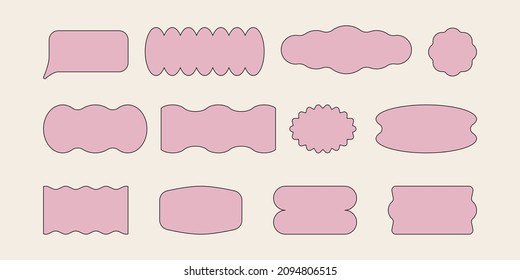Vector set of design elements and shapes for abstract backgrounds and modern art - logo design templates, frames, photo overlays and stars