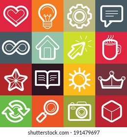 Vector set of design elements and symbols for creative businesses and start-ups