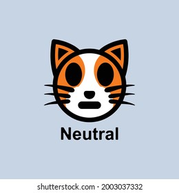 Vector Set Design Emoticon Reaction Face Cat