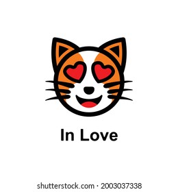 Vector Set Design Emoticon Reaction Face Cat