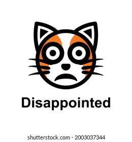 Vector Set Design Emoticon Reaction Face Cat