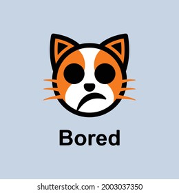 Vector Set Design Emoticon Reaction Face Cat