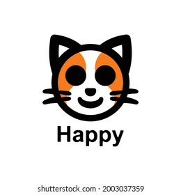 Diseño de conjunto de vectores Emoticon Reacción frente a gato