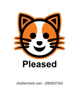 Vector Set Design Emoticon Reaction Face Cat