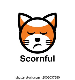 Vector Set Design Emoticon Reaction Face Cat