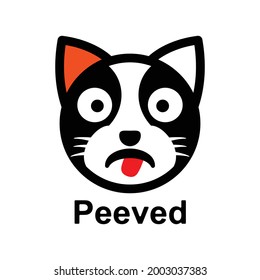 Vector Set Design Emoticon Reaction Face Cat