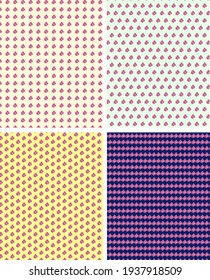 Vector set of design floral seamless pattern with pink magnolia blossom flowers, seamless texture.Spring.Illustration for wedding invitations, wallpaper, textile, wrapping paper, fashion, fabric, web.