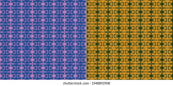 Vector set of design seamless pattern with exquisite mix of colors, textures. Illustration for wedding invitations, wallpaper, textile, wrapping paper, fashion, fabric.Luxury.Morocco. Baroque.Hookah.