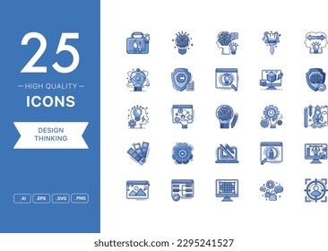 Vector set of Design Thinking icons