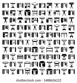 vector set desk and table icons