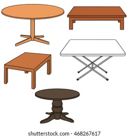vector set of desks