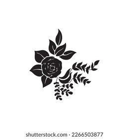 Vector set of detailed, isolated outline Rose bud sketches in black color.
Vector illustration for design on white background.