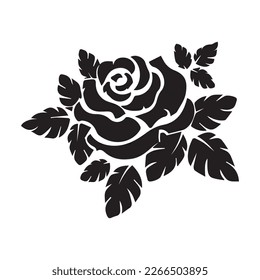 Conjunto vectorial de dibujos detallados y aislados del borde Rose bud en color negro.
Ilustración vectorial para el diseño sobre fondo blanco.