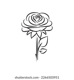 Vector set of detailed, isolated outline Rose bud sketches in black color.
Vector illustration for design on white background.