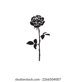 Conjunto vectorial de dibujos detallados y aislados del borde Rose bud en color negro.
Ilustración vectorial para el diseño sobre fondo blanco.
