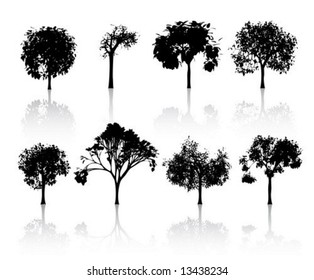 Vector set of detailed trees