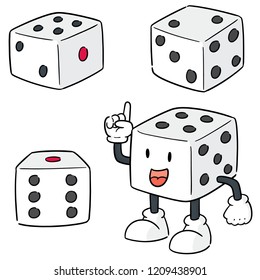 vector set of dice