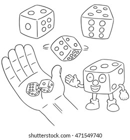 vector set of dice