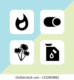 vector set. diesel, fire, switch and desert illustration for web and graphic design