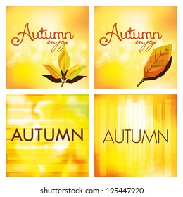 Vector Set Of Different Abstract Autumn Backgrounds
