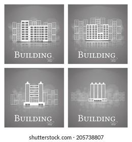 Vector Set Of Different Abstract Buildings Isolated