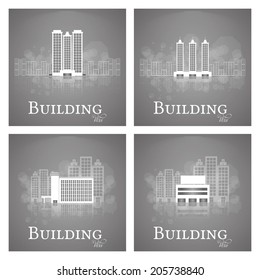 Vector Set Of Different Abstract Buildings Isolated