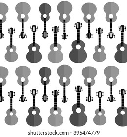 Vector Set of Different Acoustic Guitars Silhouettes