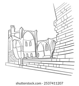 vector set of different architecture of Cyprus.