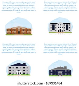 Vector Set Of Different Buildings Isolated On White Background