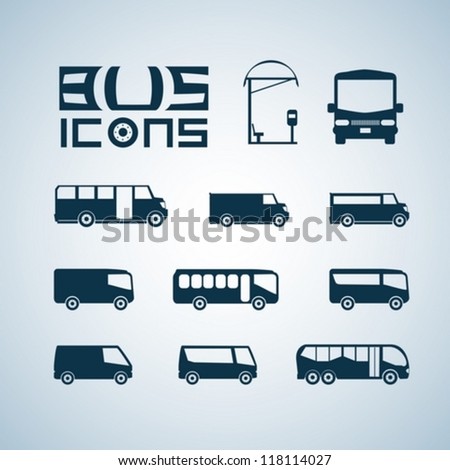 Vector set of different bus