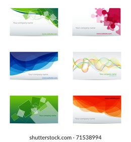 Vector set with different business cards