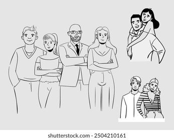 Conjunto de Vector de diferentes personas de negocios.