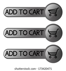 Vector Set Of Different Buttons For On line Shopping Isolated