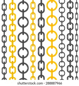 Vector Set of Different Chains Isolated on White Background