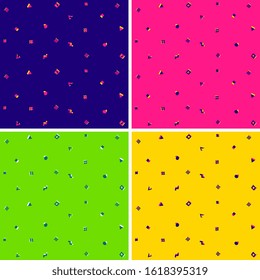 Vector set of different color background with abstract element. Flat style creative illustration design for web, site, print, cover, textile