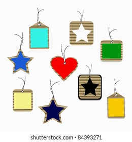 Vector Set Of Different Color Gift Tags